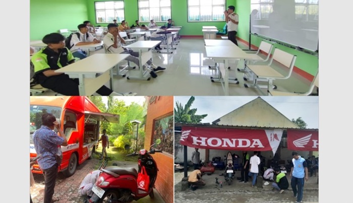 Suasana aktivitas servis kunjung yang dilakukan Astra Motor NTB dengan menyasar instansi atau pusat kantor pemerintahan, juga sekolah-sekolah yang ada di NTB.