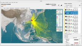 Simulasi Gempa Bumi Mw7,3 yang terjadi di Taiwan bagian timur pada Rabu (3/4/2024) sekitar pukul 06:58:09 WIB.