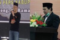 Pj Bupati Lotim, HM Juaini Taofik (kiri) dan Ketua Komisi II DPRD Lotim, Waes Al-Qarni, SE (kanan).