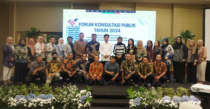 Fose bersama do sela-sela acara Forum Konsultasi Publik yang digelar Kemenpora di Hotel Pullman Thamrin CBD Jakarta, pada Jumat (31/5/2024).