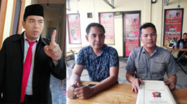 Kanit Harda Satreskrim Polresta Mataram, IPTU Kadek Angga Numbara (foto kanan), dan Kuasa hukum Haji AHY, H Moh Tohri Azhari, SH (foto kiri).