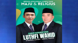 Pasangan bakal calon bupati dan wakil bupati Lombok Timur, HM Syamsul Luthfi - H Abdul Wahid (Luthfi - Wahid).