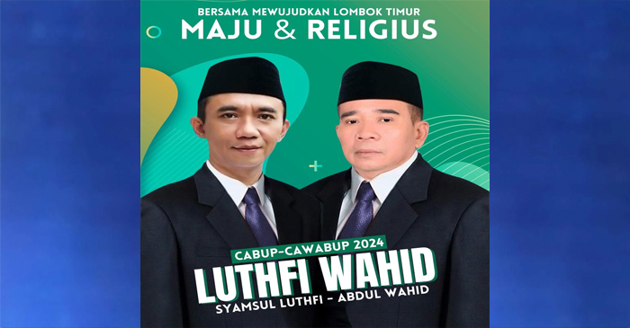 Pasangan bakal calon bupati dan wakil bupati Lombok Timur, HM Syamsul Luthfi - H Abdul Wahid (Luthfi - Wahid).