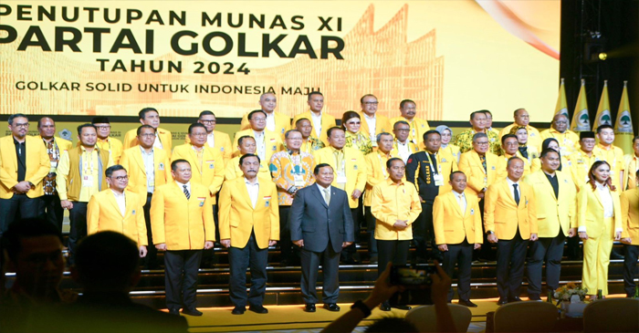 Suasana Penutupan Munas XI Partai Golkar, di Jakarta Convention Center (JCC) Senayan Jakarta, Rabu malam (21/8/2024).