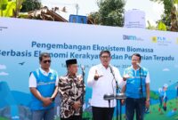 Suasana Peresmian Pengembangan Ekosistem Biomassa Berbasis Ekonomi Kerakyatan dan Pertanian Terpadu, di Tasikmalaya, pada Kamis (26/9/2024).