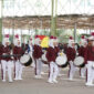 Terlihat para peserta Marching Band saat mengikuti lomba dalam menyemarakkan Hultah ke-89 NWDI di Pancor.