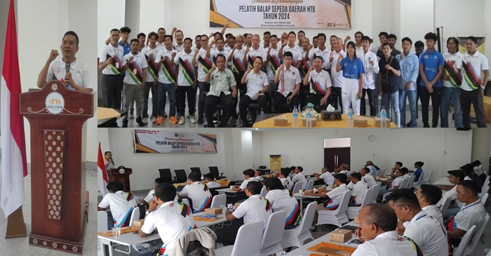 Suasana acara pelatihan dan pendampingan Pelatih Balap Sepeda Daerah NTB, yang berlangsung pada tanggal 2–7 Oktober 2024, di Wisma Tambora BPSDM Provinsi NTB.