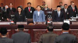 Suasana Sidang Paripurna ke-7 DPD RI, di Gedung Nusantara V, Kompleks Parlemen Senayan, Jakarta, Senin (28/10/2024).