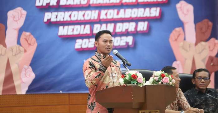 Ariawan saat memberikan sambutan usai proses pemilihan Ketua KWP periode 2024–2026, di Wisma DPR RI Kopo, Bogor, Jawa Barat (Jabar), Jumat malam (1/11/2024).