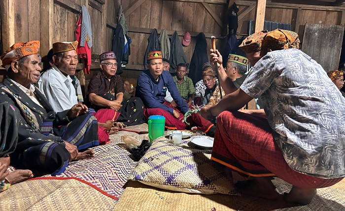 Suasana prosesi adat Penti di Poco Leok, Kabupaten Manggarai, Provinsi NTT.