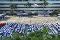 Suasana apel peringatan Hari Listrik Nasional (HLN) ke-79.