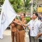 Suasana pelepasan pendistribusian perdana logistik Pilkada serentak 2024, Senin (25/11/2024).