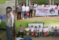 Suasana kegiatan edukasi safety riding di Ponpes dan SMK Plus Darul Quran Wal Hadits yang digelar Astra Motor NTB bekerjasama dengan Satlantas Polres Lobar.