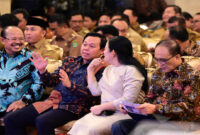 Ketua DPD RI, Sultan B Najamudin saat bincang-bincang bersama Ketua DPR RI, Puan Maharani.