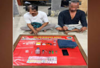 Ini dua pelaku dan barang bukti yang berhasil diamankan Satresnarkoba Polres Loteng.