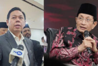 Ketua DPD RI, Sultan B Najamudin (kiri) dan Menag RI, Nasaruddin Umar (kanan).