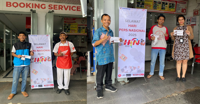 Astra Motor NTB memberikan apresiasi berupa service gratis sepeda motor Honda untuk puluhan insan pers di Kota Mataram dalam rangka memeriahkan Hari Pers Nasional (HPN) 2025.