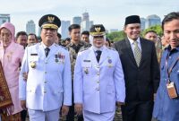 Gubernur NTB, Dr H Lalu Muhamad Iqbal (LMI) dan Wagub NTB, Hj Indah Dhamayanti Putri, resmi dilantik oleh Presiden Prabowo Subianto, di Istana Negara, Kamis (20/2/2025).