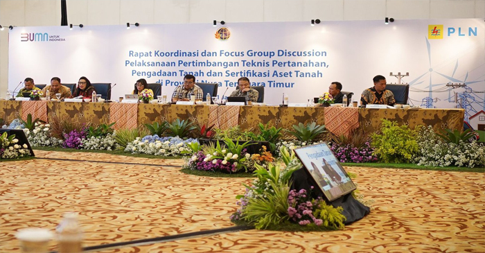 Suasana Rakor FGD penerbitan pertimbangan teknis pertanahan (PTP), pengadaan tanah, dan sertifikasi aset tanah Provinsi NTT.