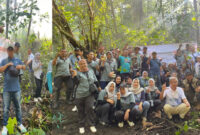 Suasana pose bersama usai menggelar kegiatan Adopsi Pohon untuk penghijauan di Desa Lantan, Kecamatan Batukliang Utara (BKU), Kabupaten Lombok Tengah (Loteng), pada Jumat (28/2/2025).