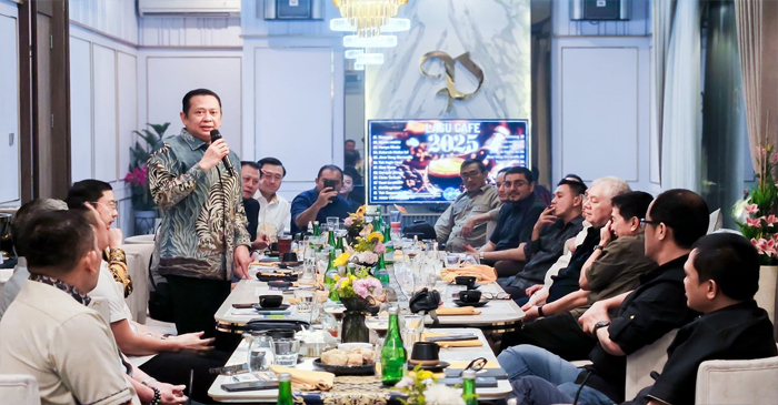 Bamsoet saat menghadiri buka puasa bersama Pengurus DPP PERIKHSA di Parle Senayan Jakarta, Rabu (19/3/2025).