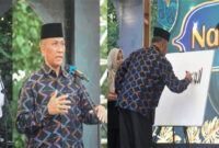 Suasana pembukaan secara resmi Gelegar Pesona Khazanah Ramadhan tahun 2025, di Lapangan Masjid Raya Hubbul Wathan Islamic Center, Kota Mataram, Jum'at (7/3/2025).