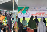 Suasana Gerakan Pangan Murah (GPM), di Lapangan Karang Genteng, Kota Mataram, pada Selasa (11/3/2025).