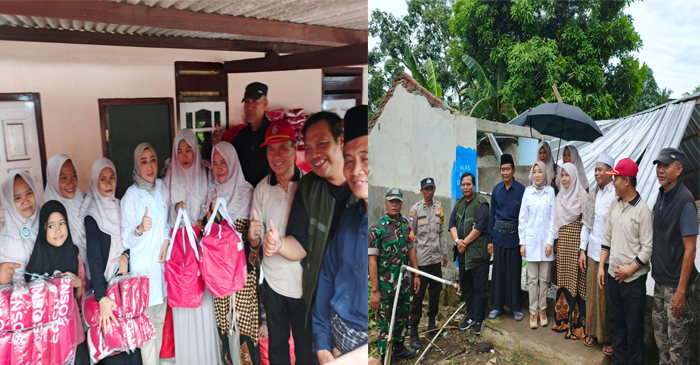 Anggota Komisi VIII DPR RI Dapil NTB II/Pulau Lombok, apt Hj Lale Syifaun Nufus, M.Farm saat turun langsung menyalurkan bantuan kepada korban bencana alam puting beliung di Kecamatan Praya Barat Daya, Lombok Tengah.