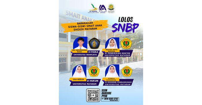 Ini 4 Siswa SMAIT Anak Sholeh Mataram yang lulus SNBP 2025.