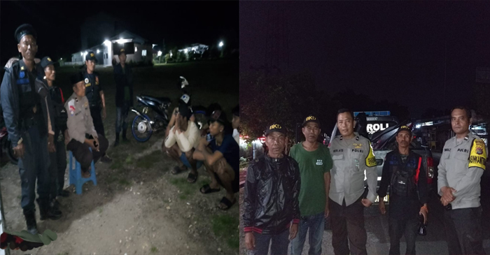 tim khusus Tertib Ramadhan Presisi Patroli Polsek Jerowaru dan BKD Desa Pemongkong saat melakukan patroli guna mengamankan aksi balap liar saat ngabuburit atau menjelang makan sahur.