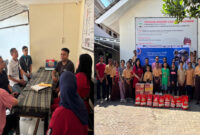 Suasana penyerahan paket sembako kepada Panti Asuhan Yayasan Dharma Laksana Mataram, di Jalan Dr Sujono No.15 Lingkar Selatan Kota Mataram.