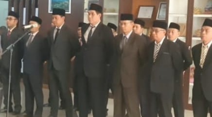 Suasana pelantikan pejabat eselon III lingkup Pemkab Lombok Timur.
