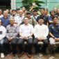 Suasana pose bersama usai kegiatan halal bihalal wartawan Parlemen, Selasa (15/5/2025).