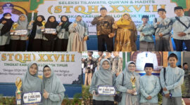 Para peserta yang meraih juara STQH ke-XXVIII tingkat Kabupaten Lombok Timur.