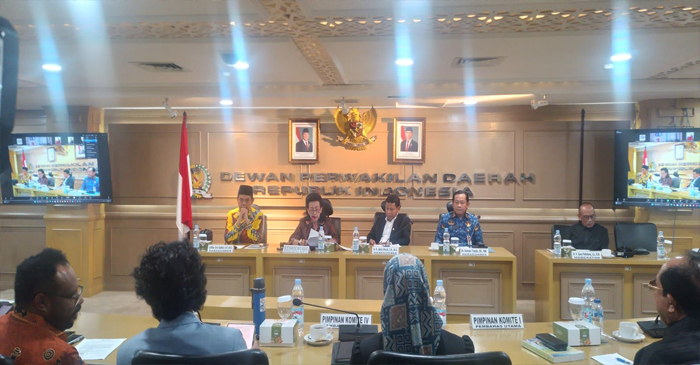 Suasana FGD di Gedung DPD RI, Kompleks Parlemen Senayan, Jakarta, Selasa (20/5/2025). 