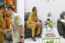 Gubernur NTB, Lalu Muhamad Iqbal saat menerima kunjungan Direktur Perlindungan dan Optimasi Lahan Ditjen Lahan dan Irigasi Pertanian Kementan, Brigjen Pol Andi Herindra Rahmawan, pada Selasa siang (6/5/2025).