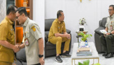 Gubernur NTB, Lalu Muhamad Iqbal saat menerima kunjungan Direktur Perlindungan dan Optimasi Lahan Ditjen Lahan dan Irigasi Pertanian Kementan, Brigjen Pol Andi Herindra Rahmawan, pada Selasa siang (6/5/2025).