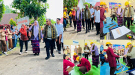 Ketua MPR RI, Ahmad Muzani didampingi Wagub NTB, Hj Indah Dhamayanti Putri saat mengunjungi Kelas Komatsu kerjasama SMKN 6 Mataram dengan Perusahaan Jepang.