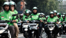 Terlihat para Ojol saat mengantar penumpang/orderan.
