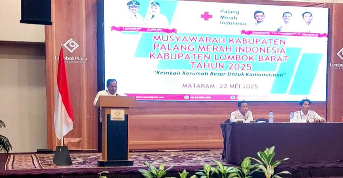 Suasana Muskab PMI Kabupaten Lombok Barat tahun 2025.