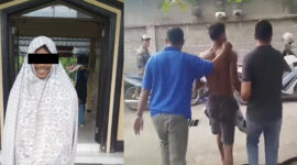 Terduga pelaku gas elpiji yang berhasil ditangkap polisi.