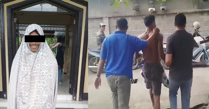 Terduga pelaku gas elpiji yang berhasil ditangkap polisi.