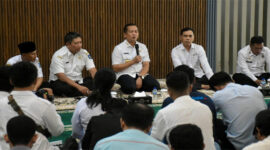 Gubernur NTB, Lalu Muhamad Iqbal, di sela-sela acara media gathering bersama para pimpinan media dan forum wartawan se-NTB, di Pendopo Tengah Gubernur NTB, pada Rabu (7/5/2025).