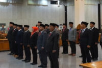 Suasana pelantikan pejabat lingkup Pemkab Lobar yang terkena mutasi. 