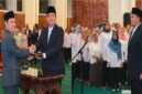 Suasana pelantik Irjen Pol Mohammad Iqbal sebagai Sekjen DPD RI, di Gedung Nusantara IV, Kompleks Parlemen Senayan, Jakarta, pada Senin (19/5/2025).