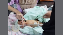 Ini dia bayi tanpa busana yang ditemukan di toilet samping IGD Puskesmas Selong, pada Kamis (1/5/2025), sekitar pukul 20.30 Wita.
