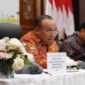 Sekda NTB, HL Gita Ariadi (dua dari kiri) saat memaparkan berbagai strategi pengendalian inflasi, khususnya inflasi pangan, dalam Rakor GNPIP Wilayah Bali Nusra 2025, di Kantor Perwakilan BI Provinsi Bali, Jumat (23/5/2025).