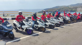 Asosiasi Honda Lombok (HALO) saat melakukan touring.