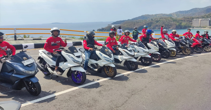 Asosiasi Honda Lombok (HALO) saat melakukan touring.