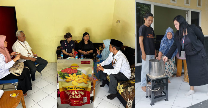 Astra Motor NTB membina IGA kripik pelecing, untuk meningkatkan perekonomian di wilayah Ampenan.